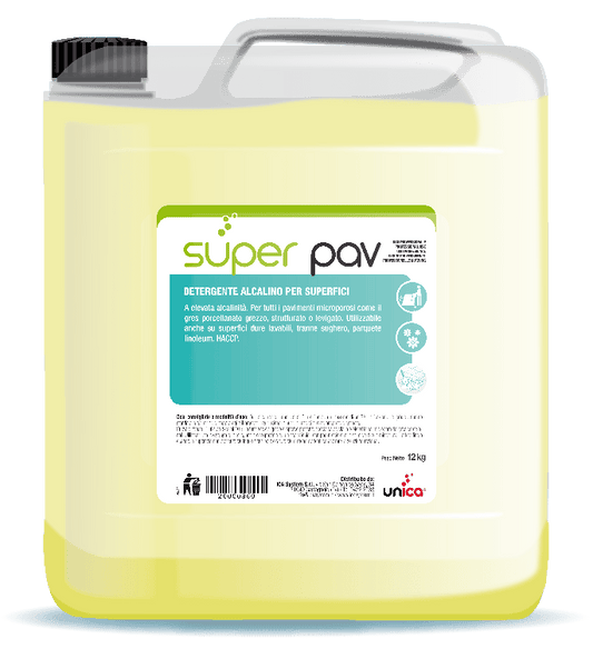 Super Pav Pulizia di Fondo Pavimenti 12kg Cf 4 Pz